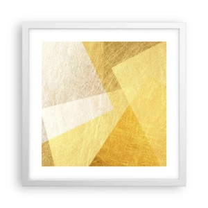 Poster in een witte lijst - Geometrie weer - 40x40 cm