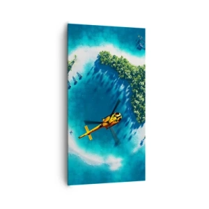 Schilderen op canvas - Koop een eiland voor jezelf - 65x120 cm
