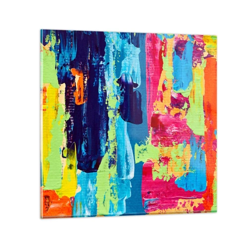 Schilderen op glas - Het leven is mooi! - 30x30 cm