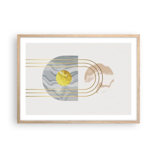 Een poster in een licht eiken lijst - Helderheid en schittering - 70x50 cm