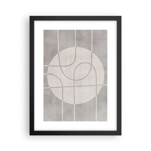 Poster in een zwarte lijst - Rond en rechtdoor - 30x40 cm