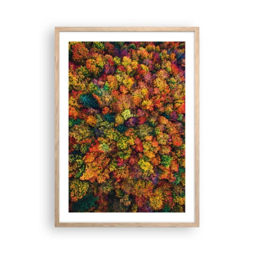 Een poster in een licht eiken lijst - Boeket herfstbomen - 50x70 cm