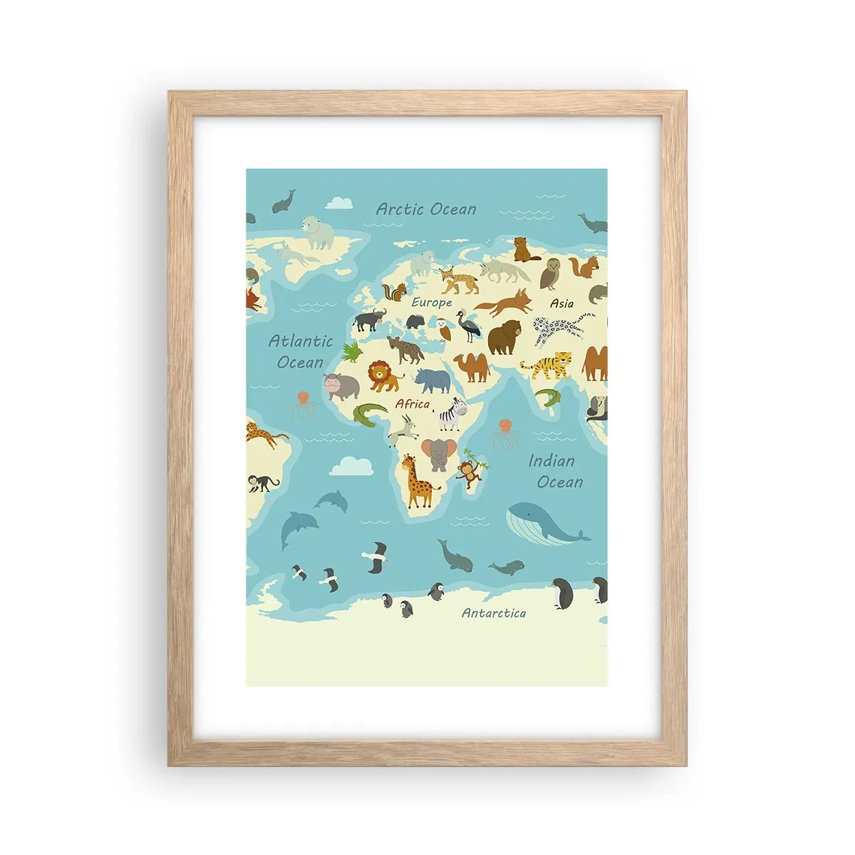 Een poster in een licht eiken lijst - Goede buren - 30x40 cm