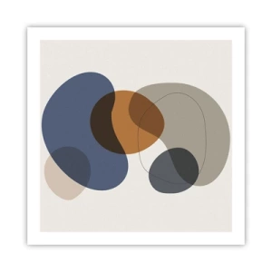 Poster - Kleur druppels - 60x60 cm