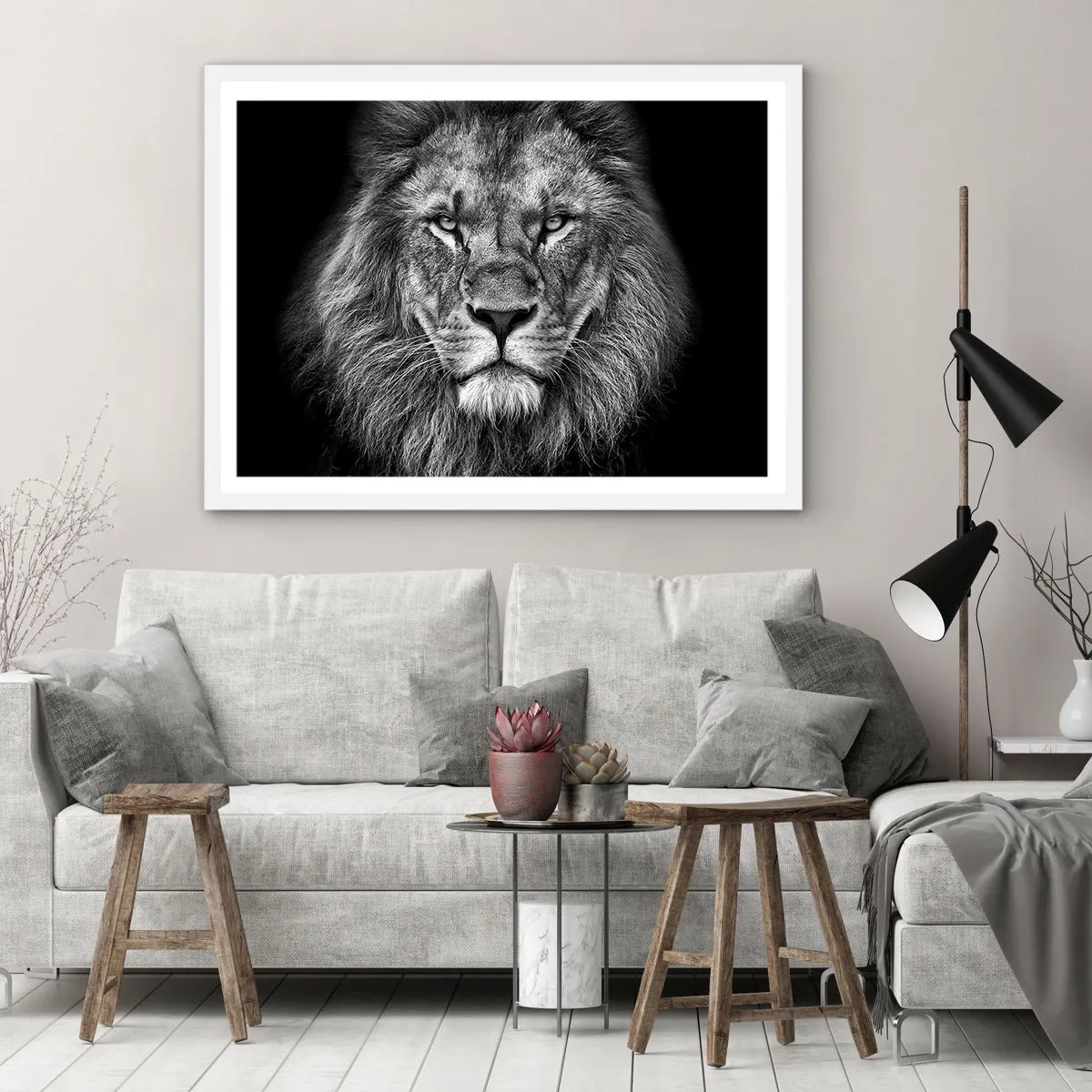 Poster in een witte lijst - In een kroningskleed - 40x30 cm