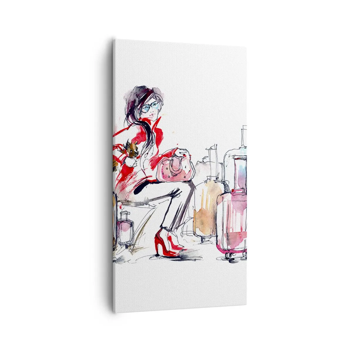 Schilderen op canvas - Laten we gaan zitten voor de reis - 55x100 cm