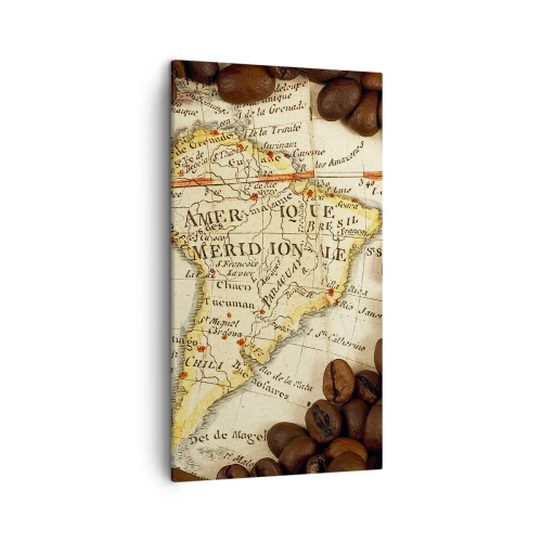 Schilderen op canvas - Waar komt de beste koffie vandaan? - 45x80 cm
