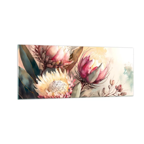 Schilderen op glas - In profiel en en face - 100x40 cm