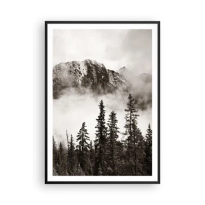 Poster in een zwarte lijst - Granieten liniaal - 70x100 cm