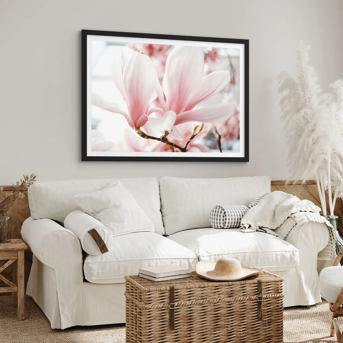 Poster in een zwarte lijst - Een overvloed aan tederheid - 91x61 cm