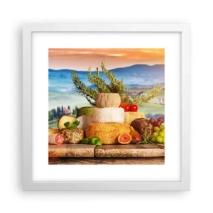 Poster in een witte lijst - De Italiaanse levensvreugde - 30x30 cm