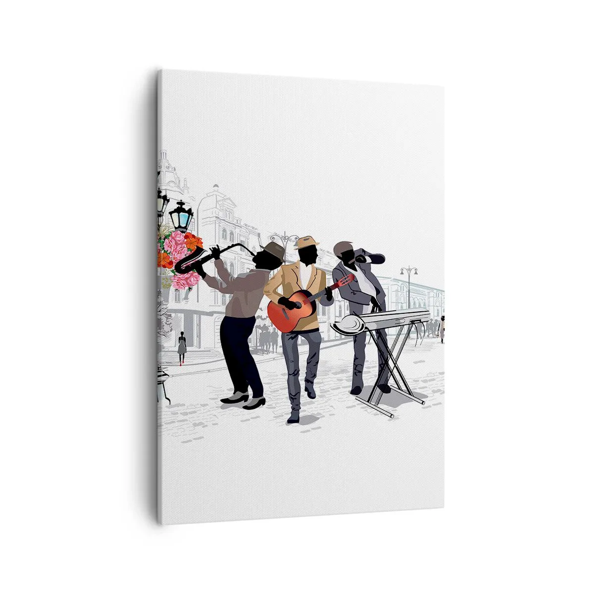 Schilderen op canvas - Straatmuziek - 50x70 cm