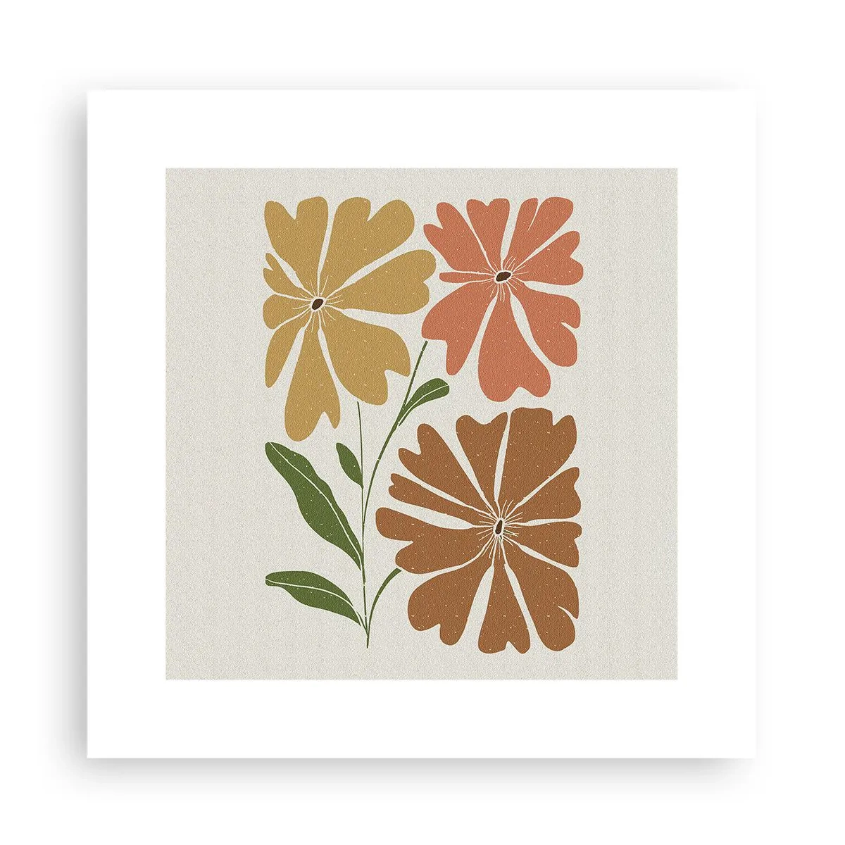 Poster - Natuur en geometrie - 30x30 cm