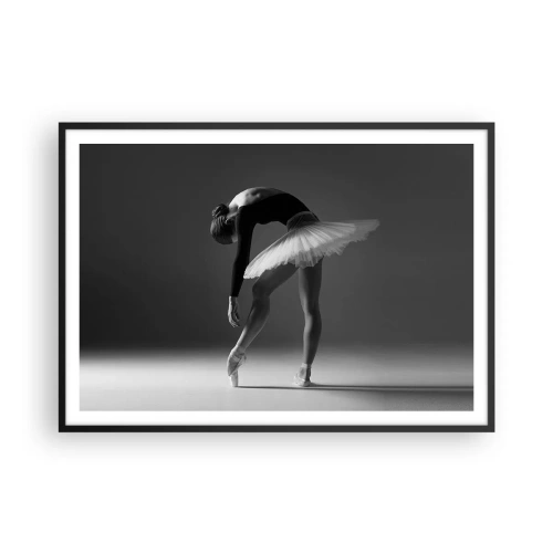 Poster in een zwarte lijst - Bella ballerina - 100x70 cm
