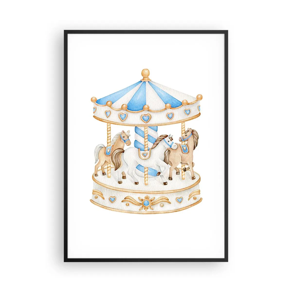 Poster in een zwarte lijst - Zoete jeugd - 70x100 cm