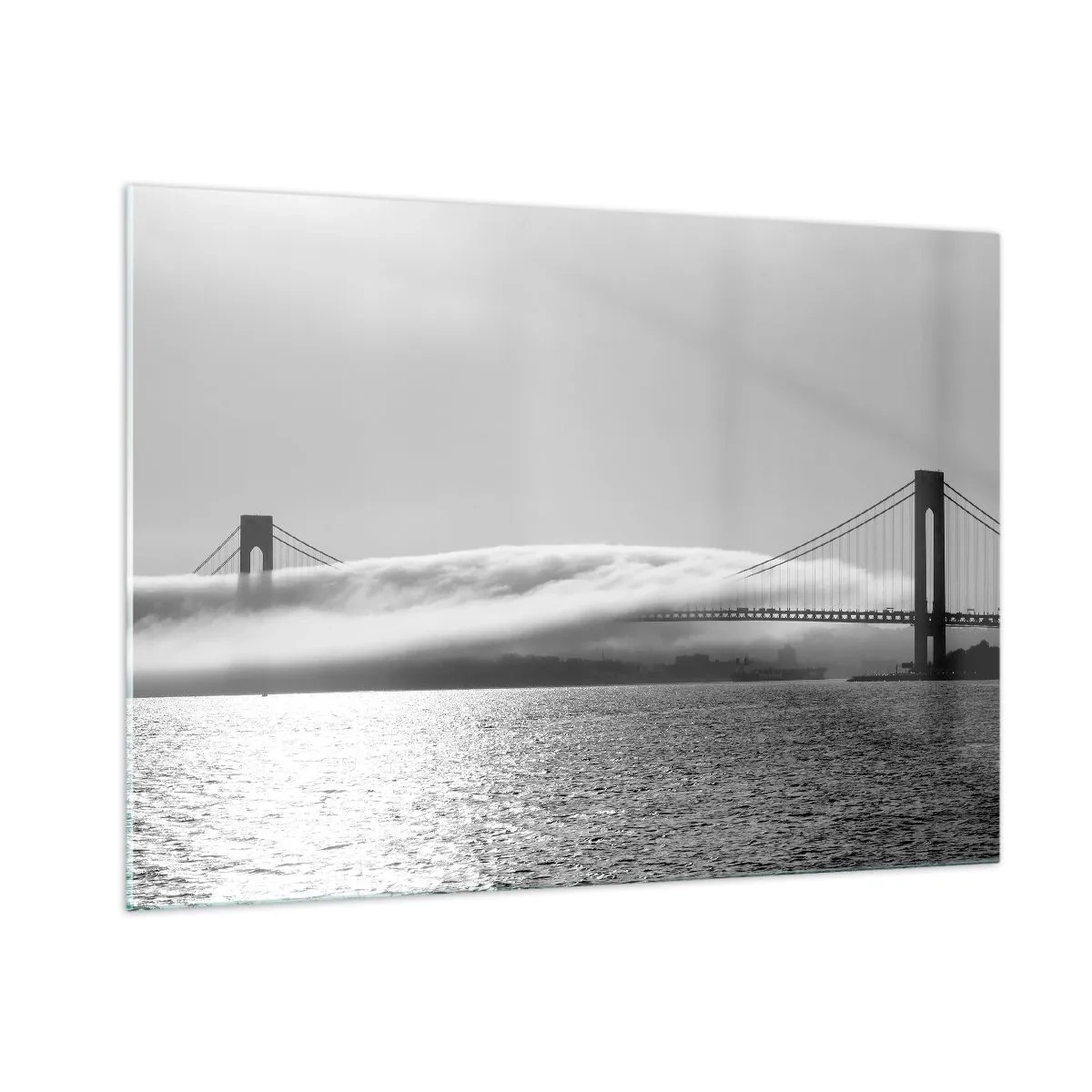 Schilderen op glas - Vaar door de Golden Gates - 100x70 cm