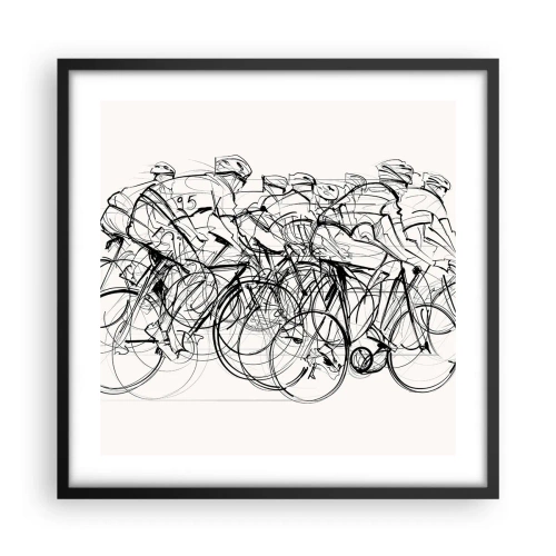 Poster in een zwarte lijst - Samen als team - 50x50 cm