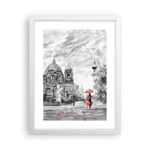 Poster in een witte lijst - Berlijn bijeenkomst - 30x40 cm