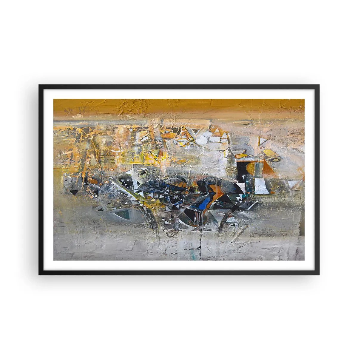 Poster in een zwarte lijst - Alles komt goed - 91x61 cm