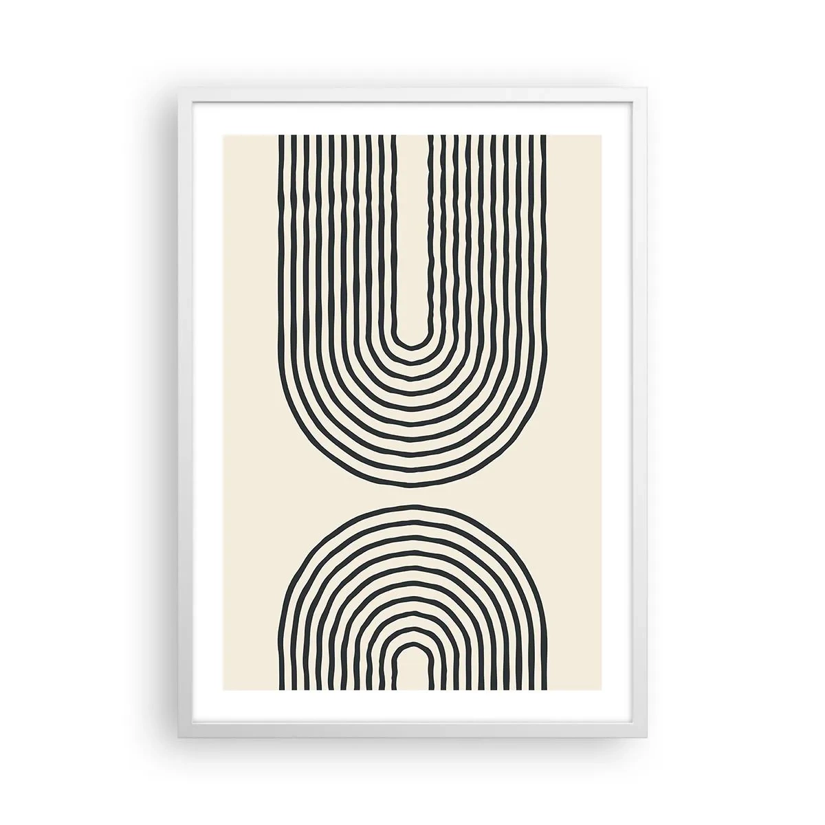 Poster in een witte lijst - In een ogenblik ... - 50x70 cm