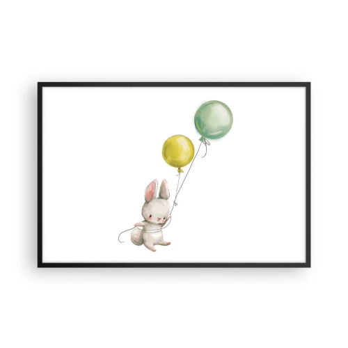 Poster in een zwarte lijst - Ik ga ook vliegen! - 91x61 cm