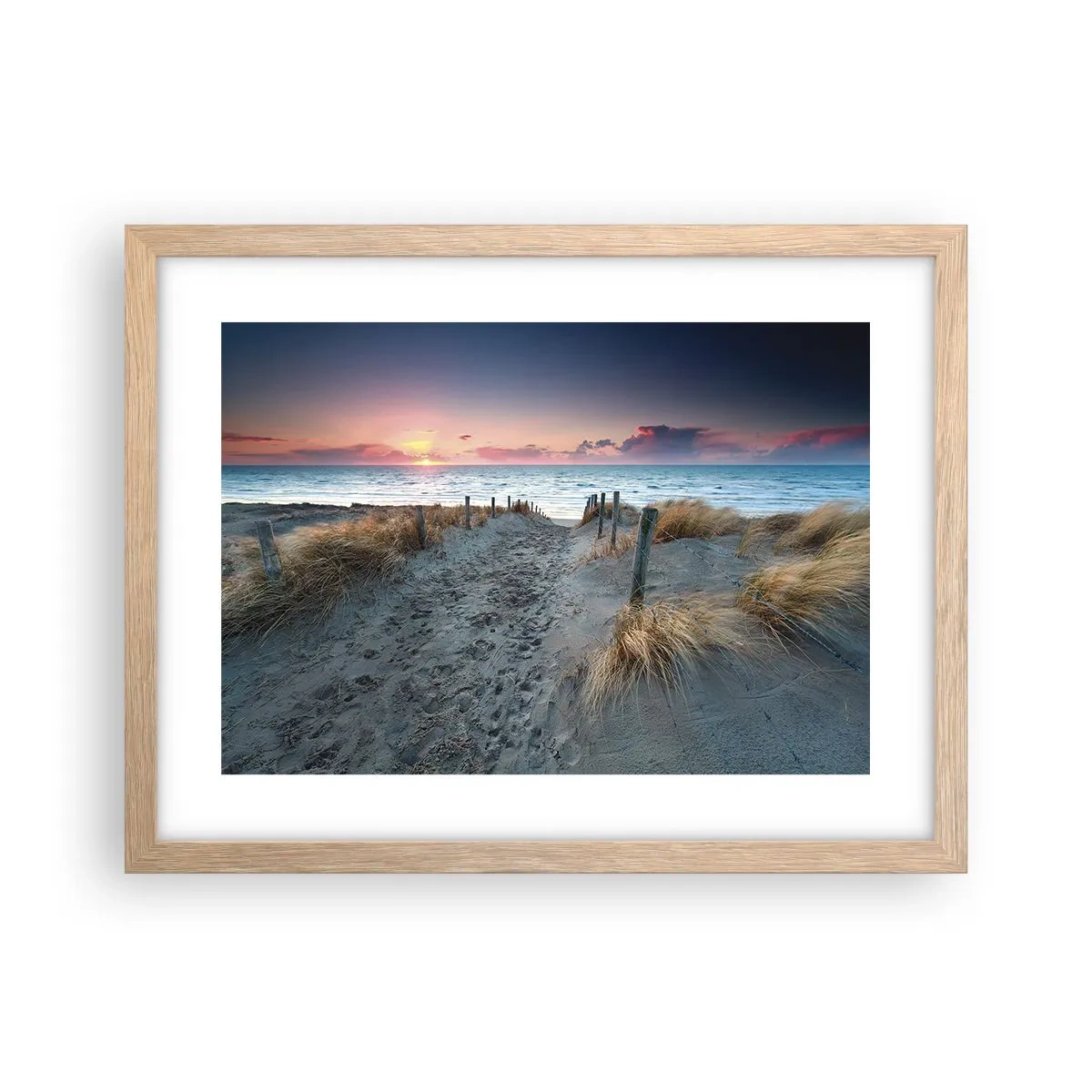 Een poster in een licht eiken lijst - Je liet een regenboog van licht stralend... - 40x30 cm