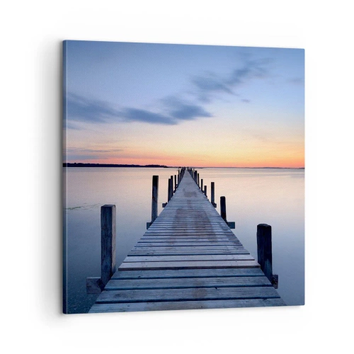 Schilderen op canvas - De rust van een serene schemering - 60x60 cm