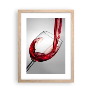 Een poster in een licht eiken lijst - Kleur - beweging - geluid - 30x40 cm