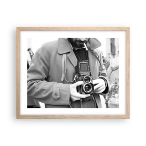 Een poster in een licht eiken lijst - Retro stijl - 50x40 cm