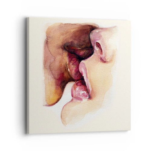 Schilderen op canvas - Zoals dag en nacht, aarde en lucht - 30x30 cm