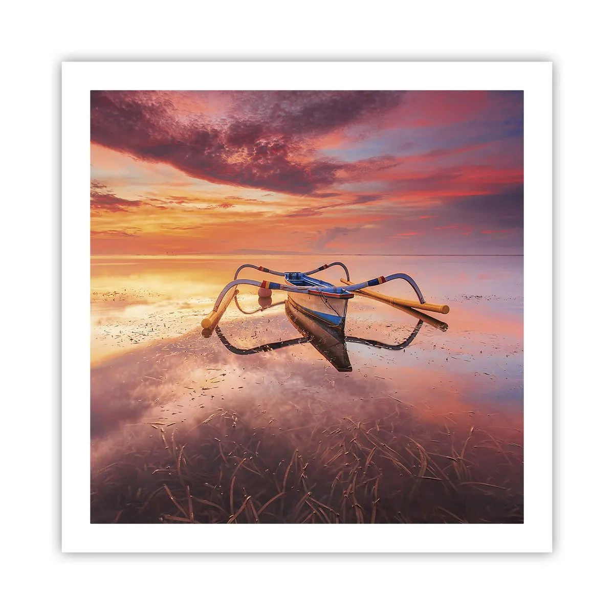 Poster - De rust van een tropische avond - 60x60 cm