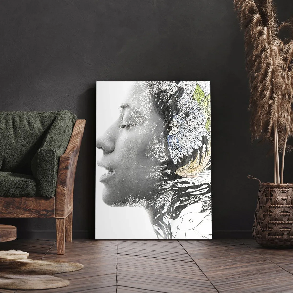 Schilderen op canvas - Ondergedompeld in de natuur - 45x80 cm