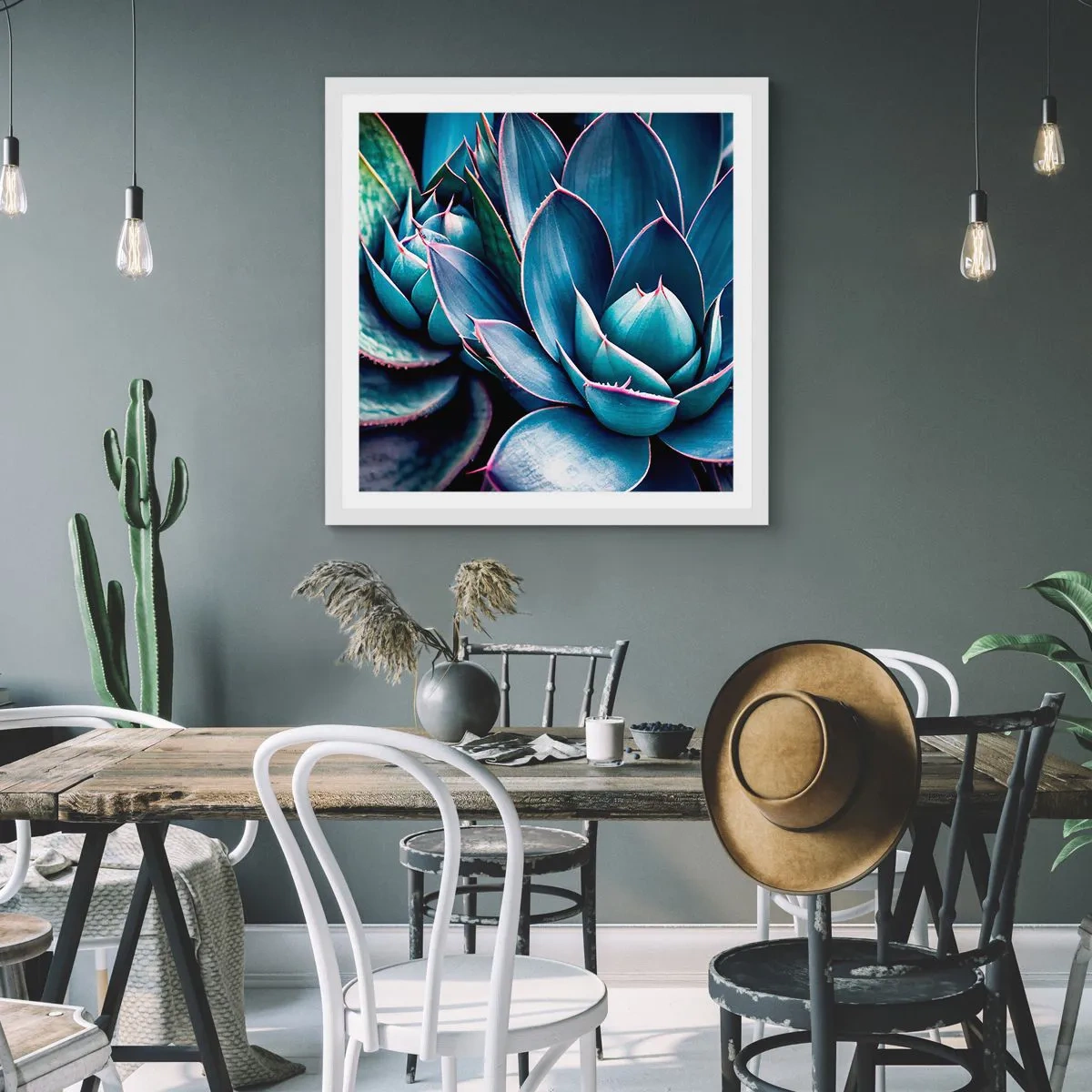 Poster in een witte lijst - Levenskracht - 50x50 cm