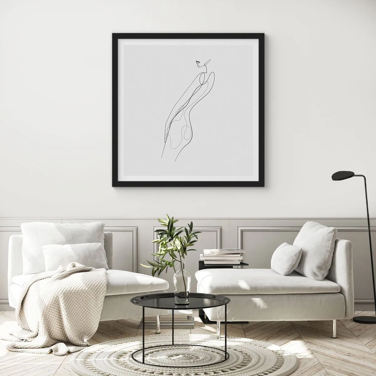 Poster in een zwarte lijst - Gewoon een belofte - 40x40 cm