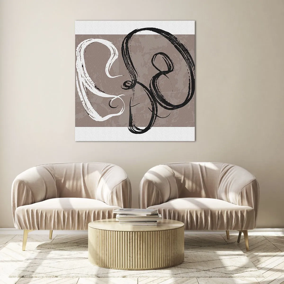 Schilderen op glas - Compositie – de zoektocht naar volheid - 40x40 cm