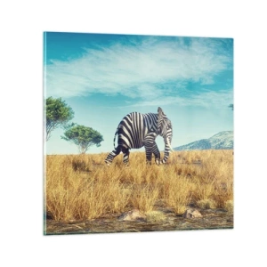 Schilderen op glas - Grijs is niet meer in de mode - 30x30 cm