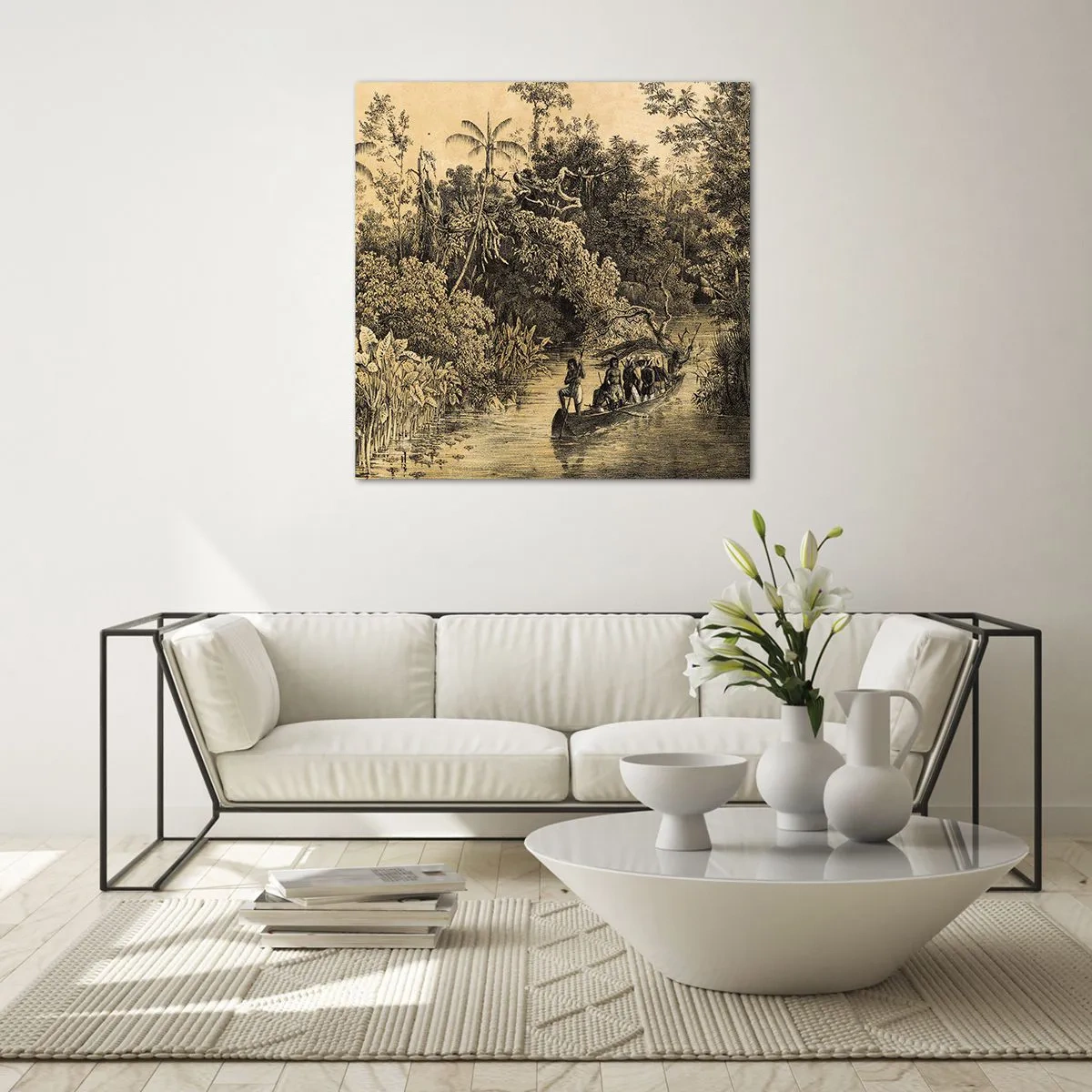 Schilderen op glas - Expeditie naar de bron - 60x60 cm