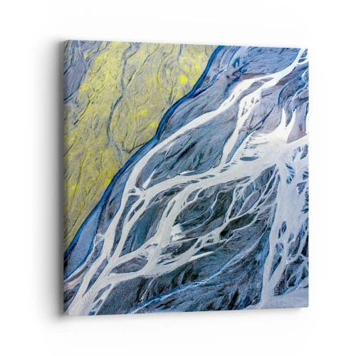 Schilderen op canvas - Rotstekeningen van de natuur - 40x40 cm