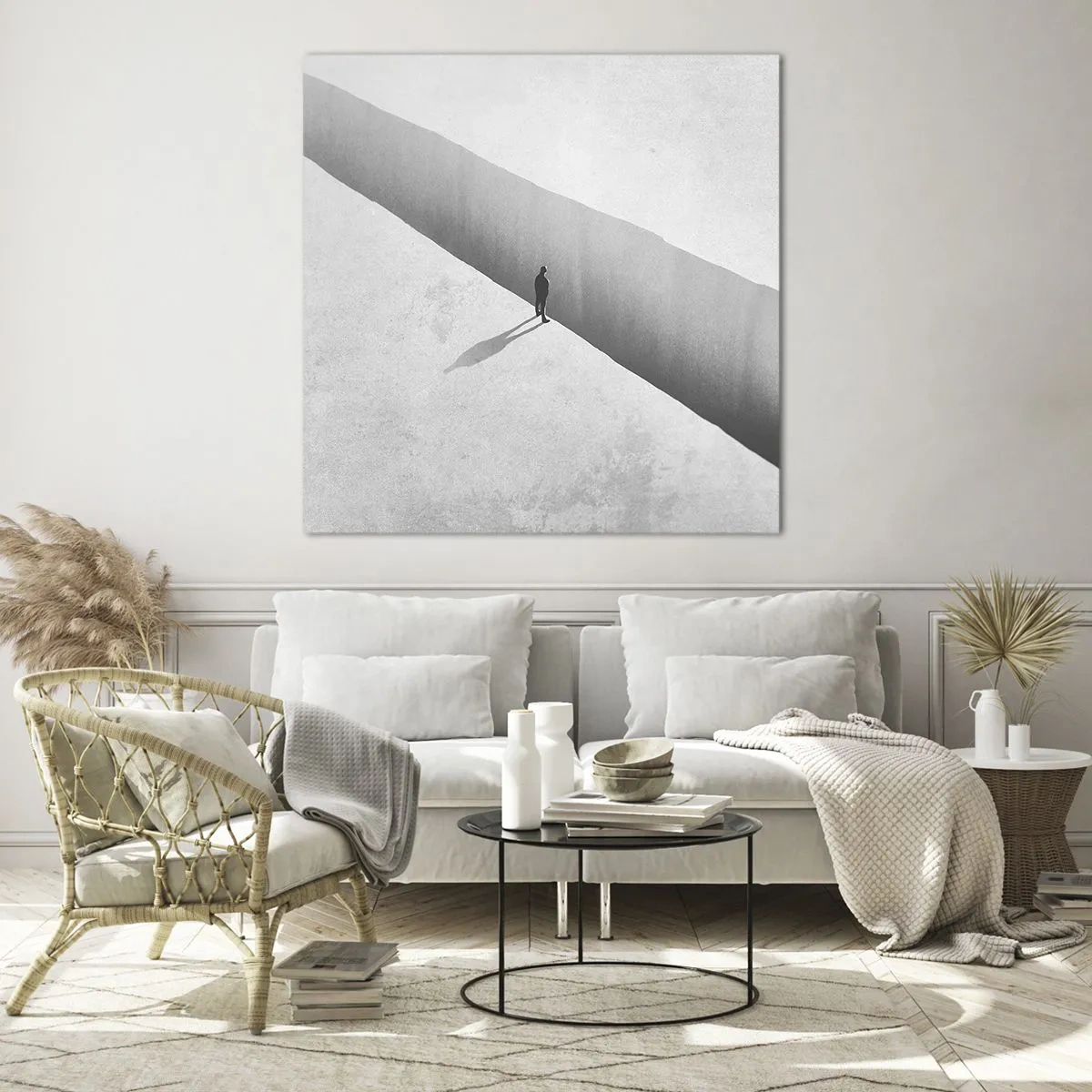 Schilderen op glas - Een duidelijk doel - 70x70 cm