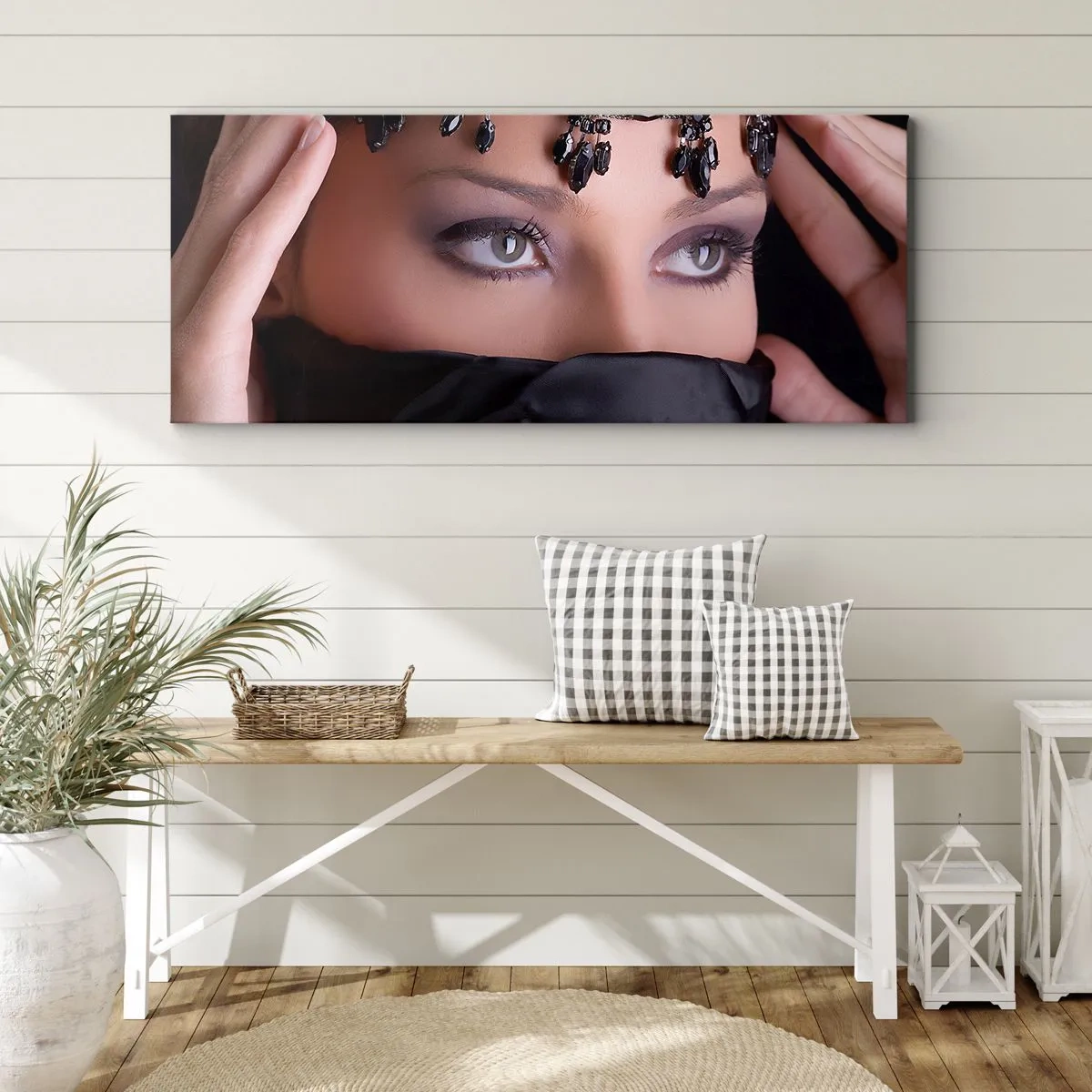 Schilderen op canvas - Oosters verleidelijk mysterie - 160x50 cm