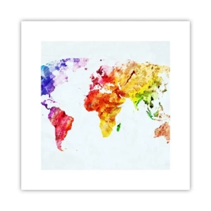 Poster - Alle kleuren van de wereld - 30x30 cm