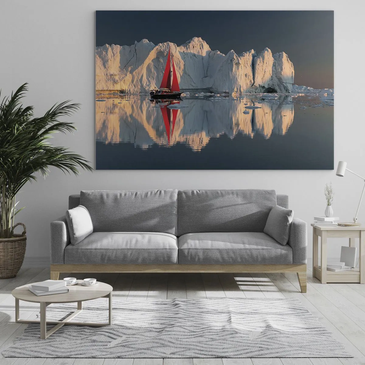 Schilderen op glas - Aan de rand van de wereld - 120x80 cm