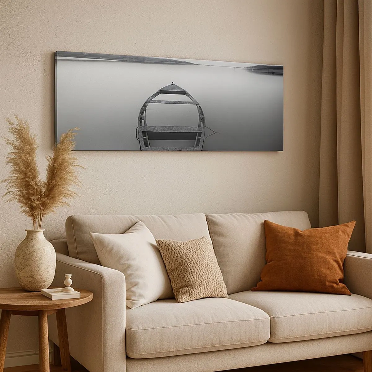 Schilderen op canvas - Verlangen en melancholie - 100x40 cm