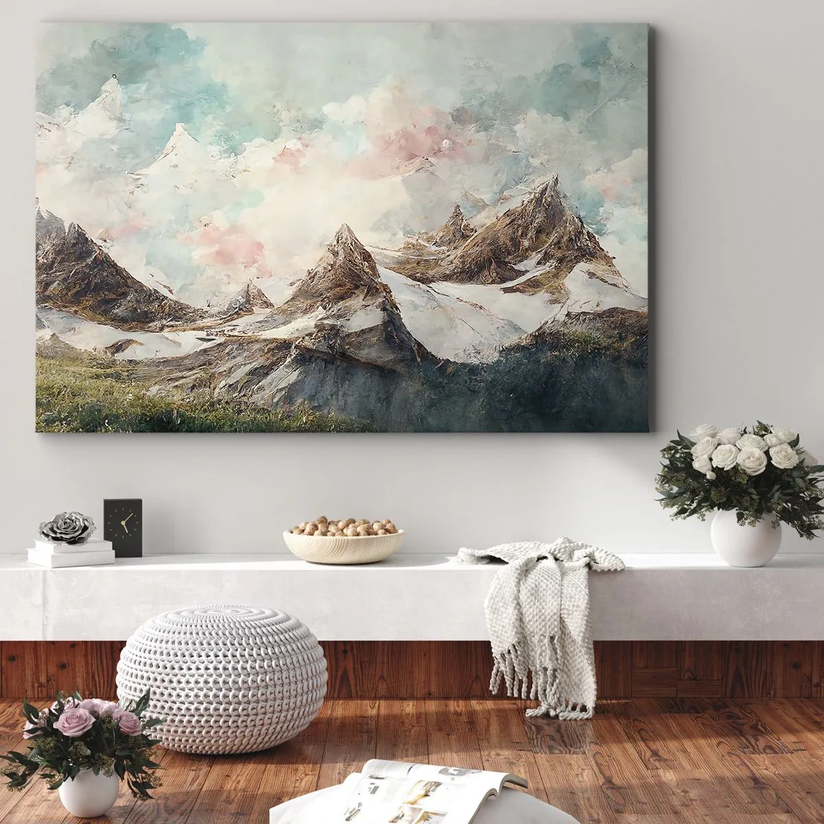 Schilderen op canvas - Rotsbladen - 120x80 cm