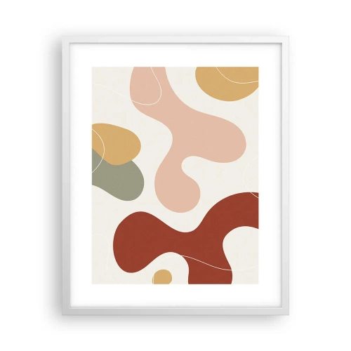 Poster in een witte lijst - Kronkels of krullen? - 40x50 cm