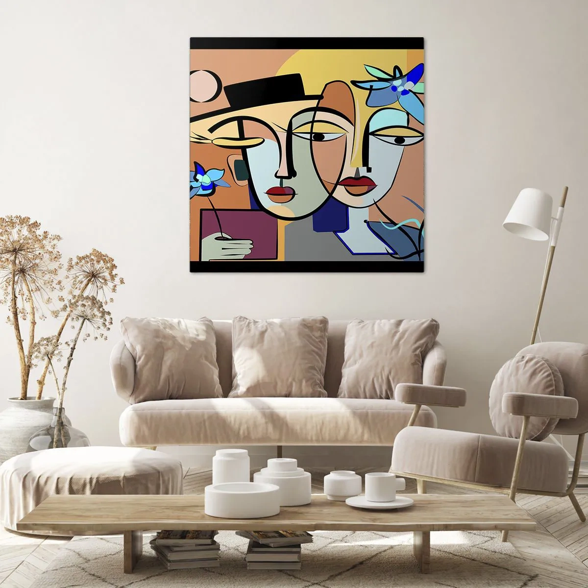Schilderen op canvas - Picasso's randez-vous - 50x50 cm