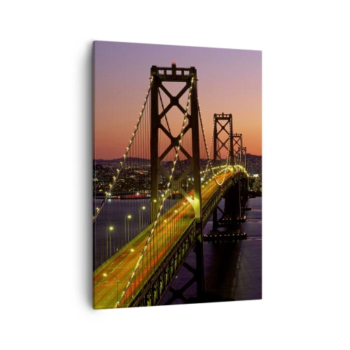 Schilderen op canvas - Violette avond - 50x70 cm