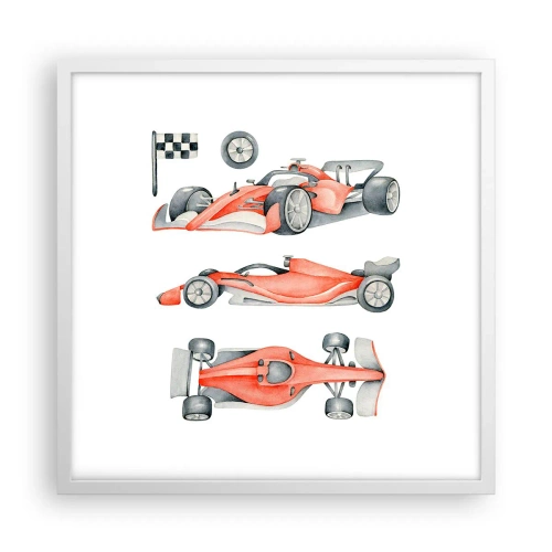 Poster in een witte lijst - Jaag je droom na - 50x50 cm