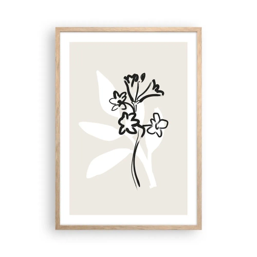 Een poster in een licht eiken lijst - Schets voor het herbarium - 50x70 cm