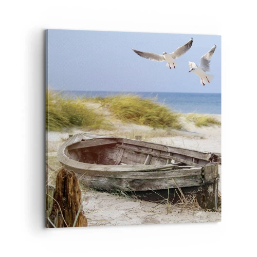 Schilderen op canvas - Badend in de wind - 60x60 cm